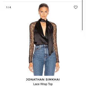Black Jonathan Simkhai lace top